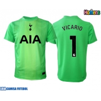 Camisa de Futebol Tottenham Hotspur Guglielmo Vicario #1 Goleiro Equipamento Principal 2025-26 Manga Curta